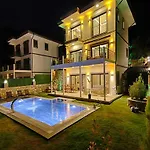 With Private Pool And Sea View In Goecek, Fethiye