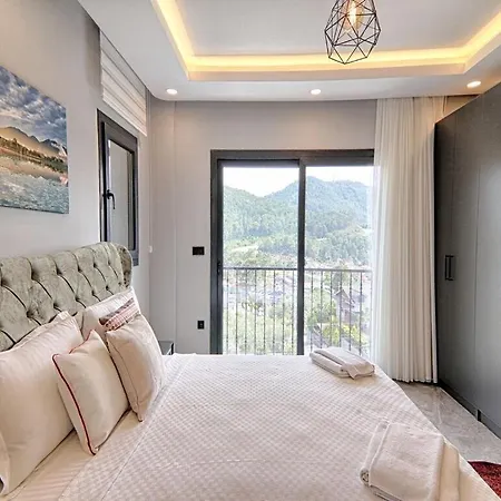 Villa With Private Pool And Sea View In Goecek, Fethiye