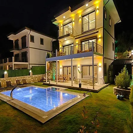 With Private Pool And Sea View In Goecek, Fethiye