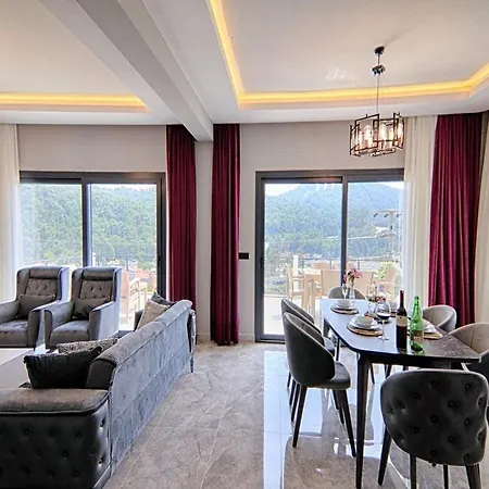 With Private Pool And Sea View In Goecek, Villa