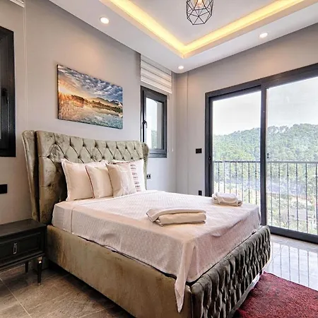 Villa With Private Pool And Sea View In Goecek, Fethiye