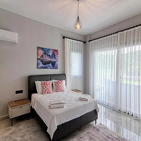 With Private Pool And Sea View In Goecek, *