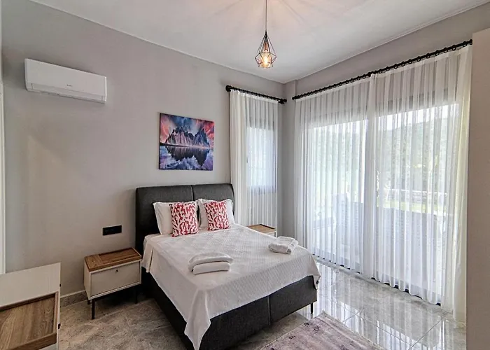 With Private Pool And Sea View In Goecek, *