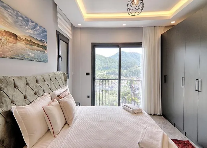 Villa With Private Pool And Sea View In Goecek, Fethiye