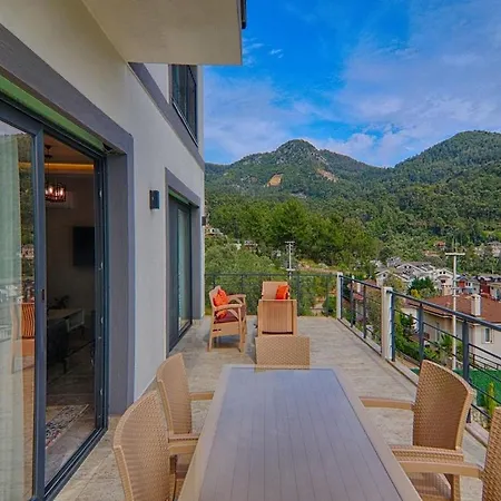With Private Pool And Sea View In Goecek,